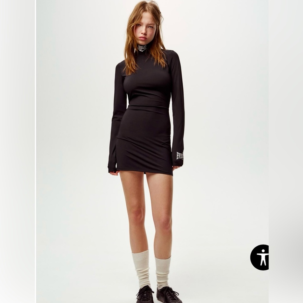 New Everlast x Zara Activewear Women's Black Mini Dress